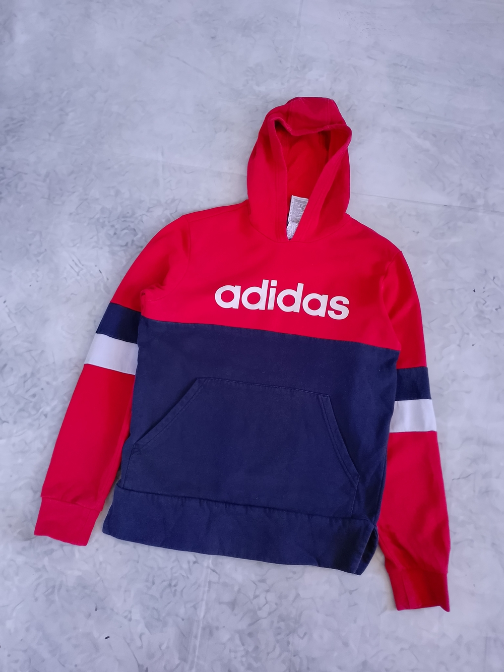 adidas Red & Navy Colorblock Hoodie YOUTH